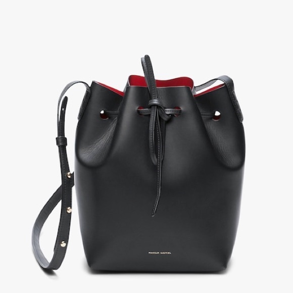 Mansur Gavriel Handbags - Mansur Gavriel Flamma Mini Leather Bucket Bag